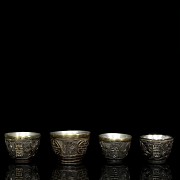 Set of six auspicious goblets, 20th century