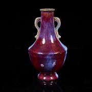 Hu” vase with flambé glaze, Qing dynasty, with Qianlong seal