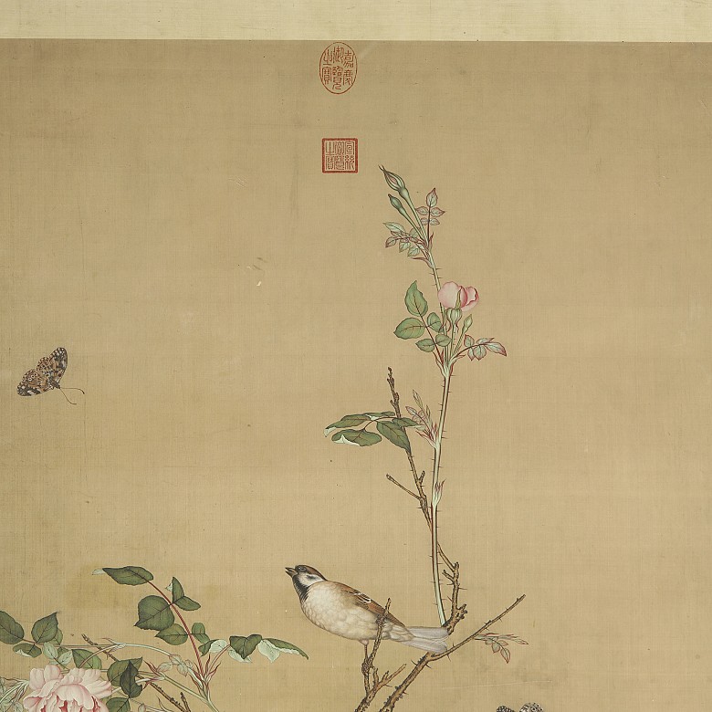 Painting “Spring Landscape”, signed Jiang Tingxi (1669-1732), Qing dynasty