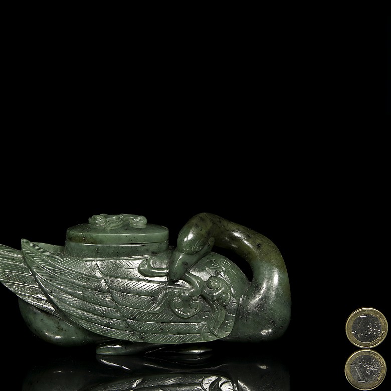 Recipiente de jade en forma de cisne, S.XIX - XX