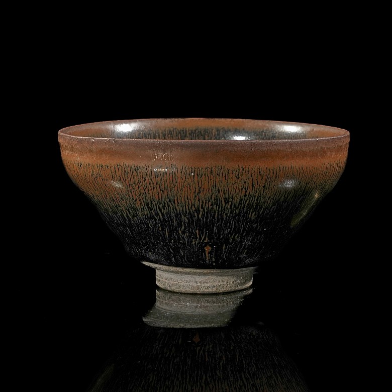 Black-glazed earthenware bowl, Song dynasty