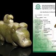 Jade sculpture 'Mythical Beast', Western Zhou Dynasty