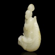 White jade figure 'Dragon Fish', Qing dynasty, Qianlong