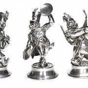 Set of Spanish silver musicians, 20th century