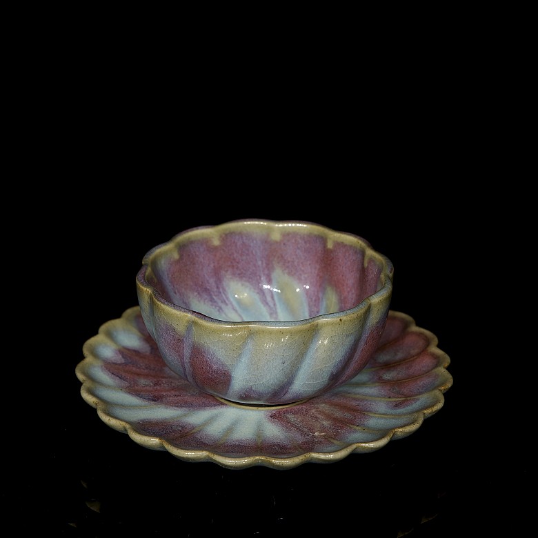 Junyao ceramic bowl and plate, 20th century - 6