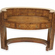 Elm oval Art Deco style desk