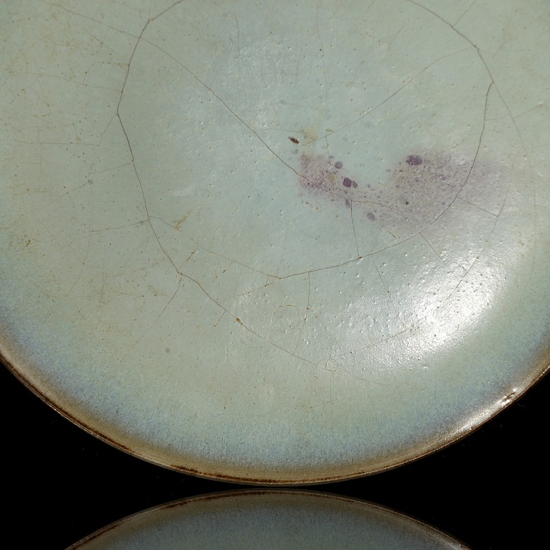 Junyao ceramic small footed dish, Song dynasty