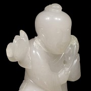 Small carved jade character, 20th century