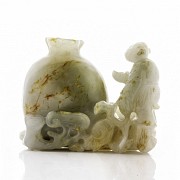 Carved jade figure 