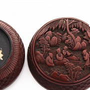 Red cinnabar lacquer box, China, 18th century