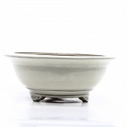 White enameled pot, Yixing, China.