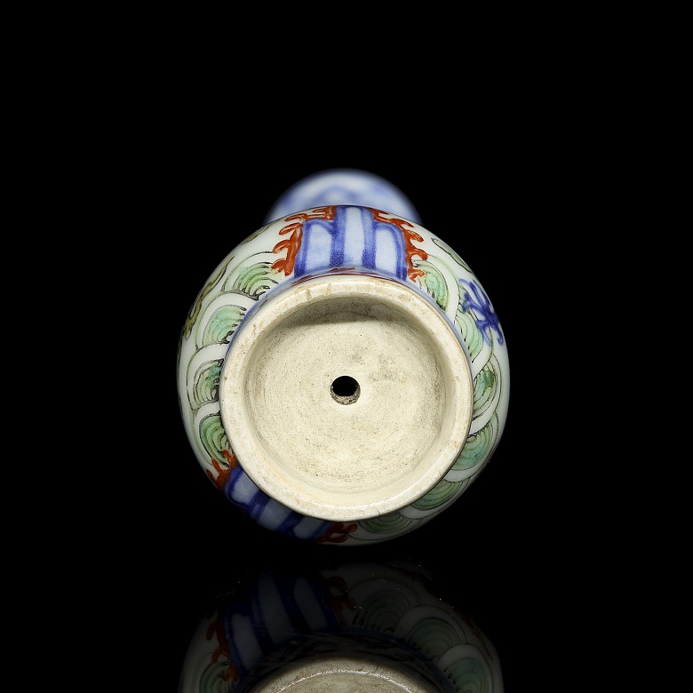 Porcelain Doucai paintbrus handle 