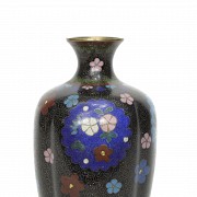 Cloisonne lobed vase