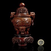 Bamboo tripod censer, Qing dynasty