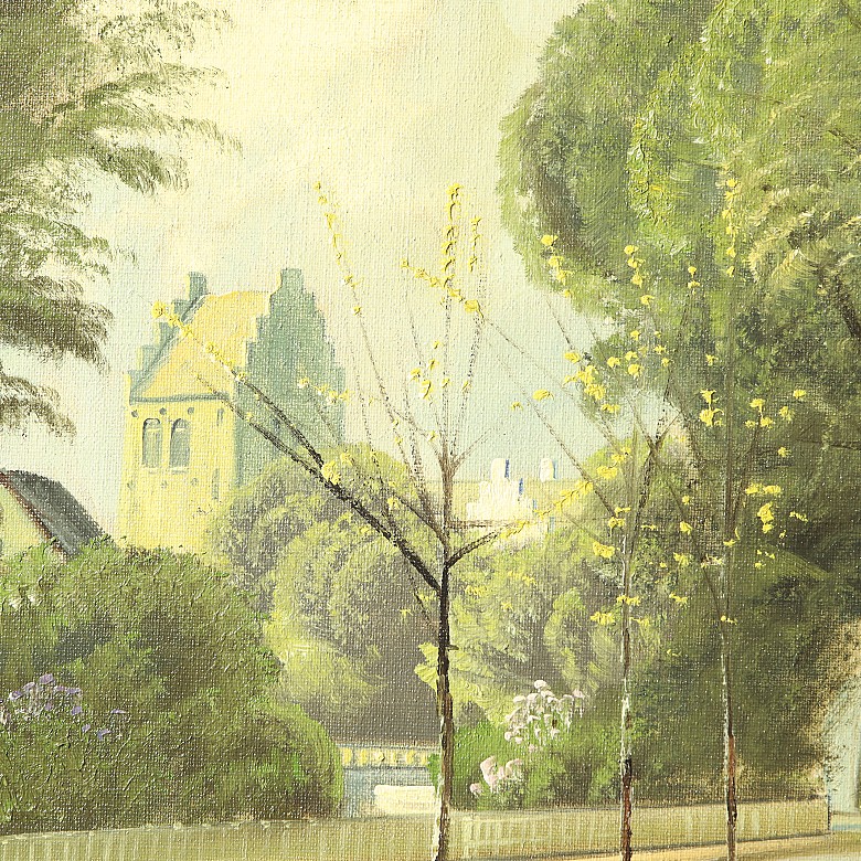 D. Horning (20th century) ‘Avenue with pond’ - 1