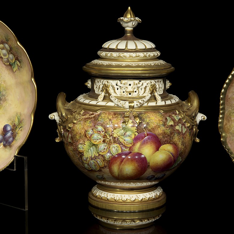 Juego de cuatro piezas, Royal Worcester, s.XX