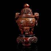 Bamboo tripod censer, Qing dynasty