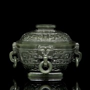 Spinach green jade “Gui” vessel, Qing dynasty