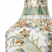 Pair of enameled vases, 20th century