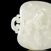 White jade figurine “Pipa”, Qing dynasty