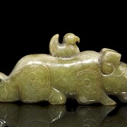 Jade sculpture 'Mythical Beast', Western Zhou Dynasty