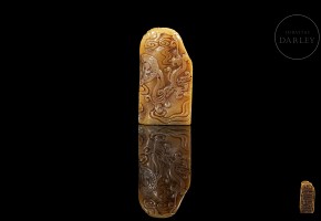 Shoushan ‘Beasts’ stone seal, Qing dynasty