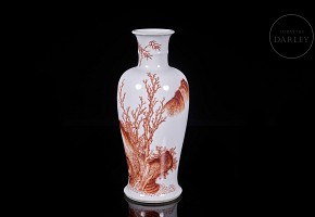 Porcelain vase ‘Rocks, Bamboo and Poem’, Qing dynasty