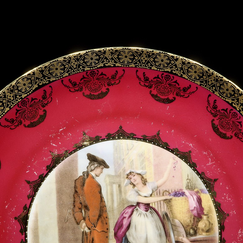 Pair of plates, JKW Decor Carlsbad Bavaria ‘Cries of London’, 20th century