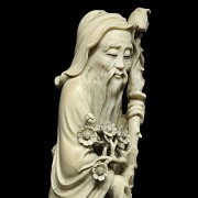 A carved ivory 