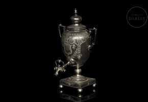 English pewter samovar, 19th century