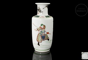 Wucai Porcelain Vase ‘Characters’, Qing dynasty