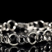 White gold and diamond bracelet