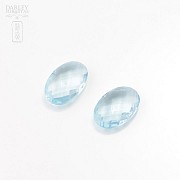 pareja de topacios azules 14.00cts - 1