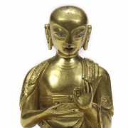 Gold plated bronze Buddha, Qing dynasty.