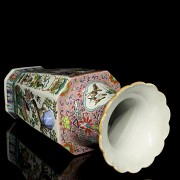 Cantonese vase famille rose “Scenes”, 20th century