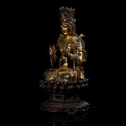 Buddha “Vairocana” of golden bronze, Ming dynasty