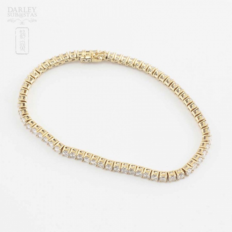 Gold and diamond Rivier bracelet 4.60cts.