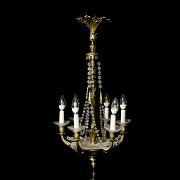 Ceiling lamp with glass beads, 20th century