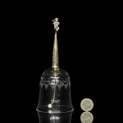 Silver and crystal bell ‘Angel with flute’