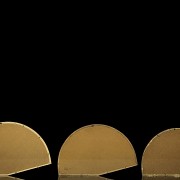 Three hand-painted fans, 20th century