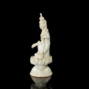 Ceramic figure with celadon glaze ‘Guanyin’, Yuan style