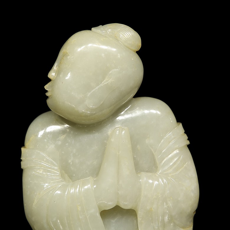 Carved jade figure “Monk”, Qing dynasty