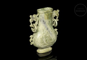 Carved stone vase ‘Dragons’, 20th century