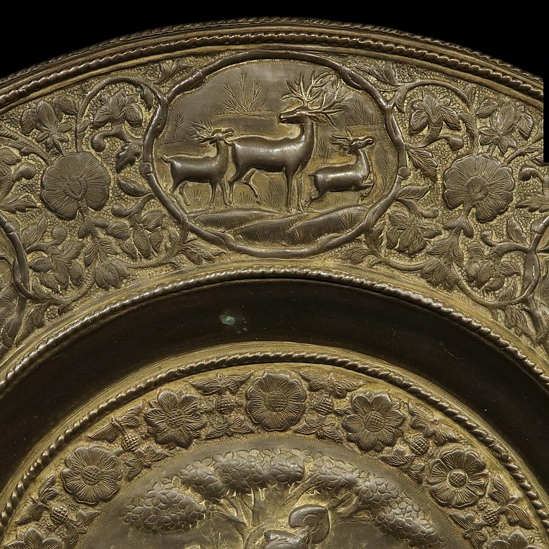 Indian embossed plate, 19th century