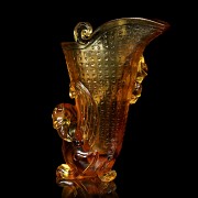 Amber glass cup, Han Dynasty (206 b.C - 220 a.C)