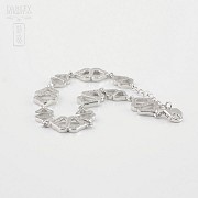 Pulsera circonitas en plata de ley, 925m/m - 1