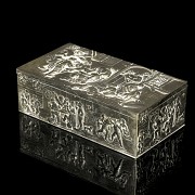 Silver box “Scenes of tavern”, 20th century