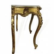 Carved and golden wood console, 20th century - 1