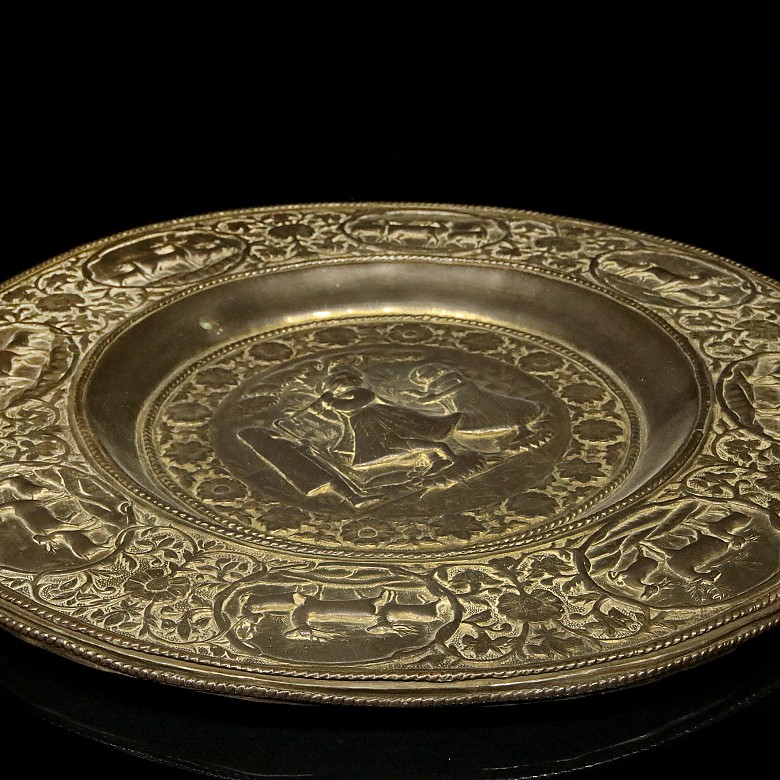 Indian embossed plate, 19th century