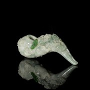 'Leonis and ruyi' jadeite pipe, Qing dynasty